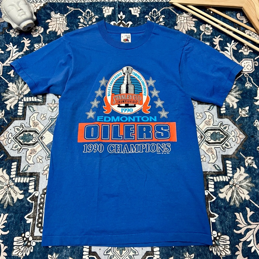 vintage Edmonton Oilers 1990 Champions T-Shirt